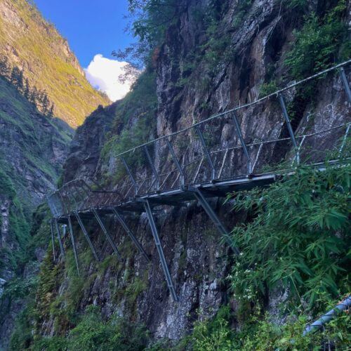 Hanging Suspension Bridge enroute to Chumling from Lokpa