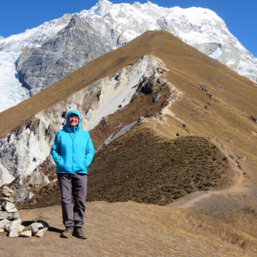 Near the summit of Kyanjin Ri